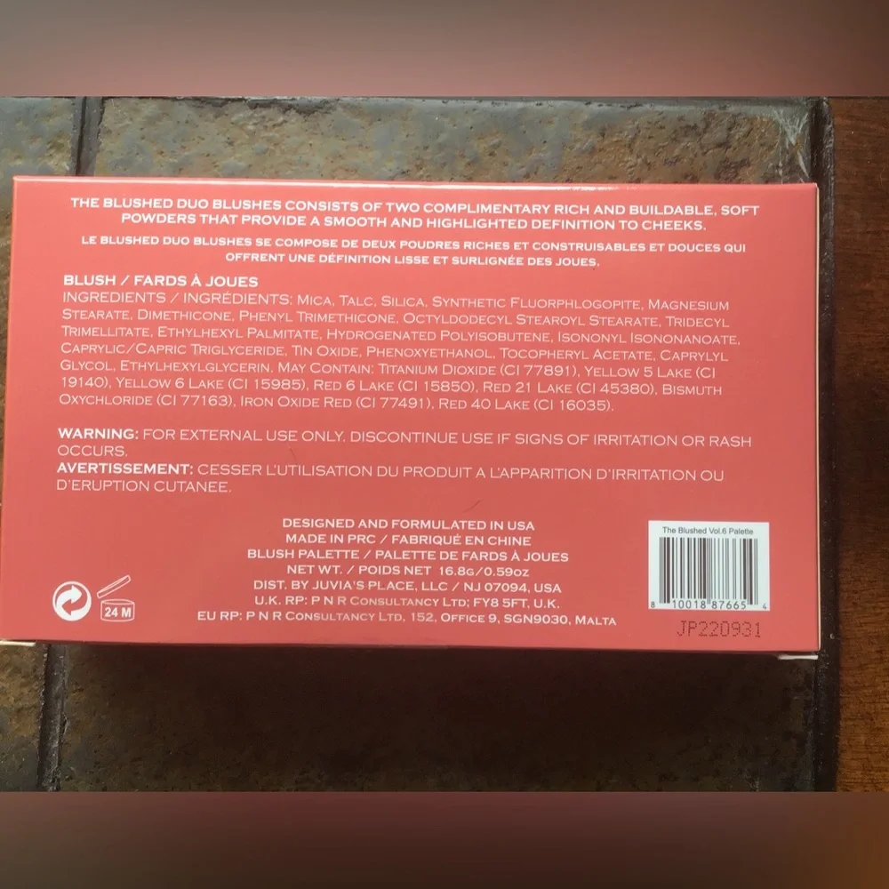 New in box Juvia’s place blushed rouge. Volume 6 - Picture 3 of 3